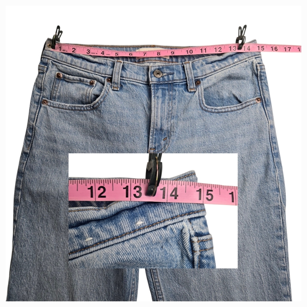 Abercrombie & Fitch Women Sz 28 The 90s Straight Mid-Rise Medium Wash Denim Jean - Picture 12 of 15